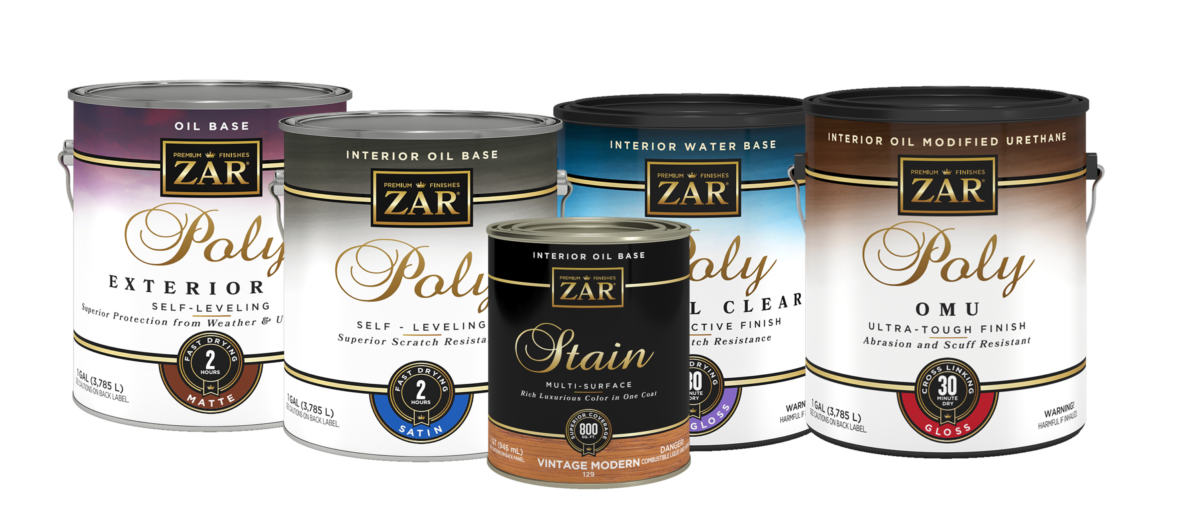 ZAR® Interior Wood Finishing, Stains & Sealant Products