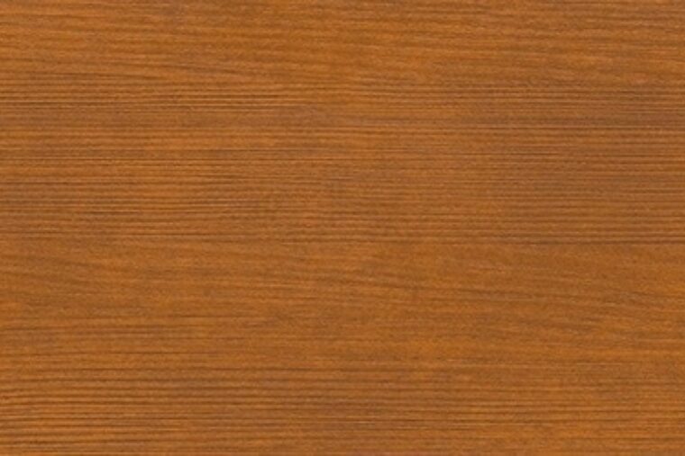 A sample of wood grain stained with ZAR® Deck & Siding Semi-Transparent Stain in the shade Cedar.