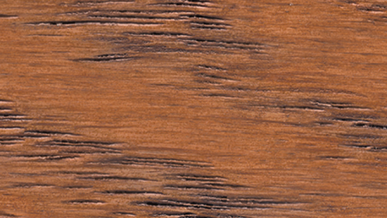 A close-up image of a classic brown wood stain.